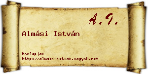 Almási István névjegykártya