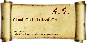 Almási István névjegykártya