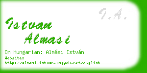 istvan almasi business card