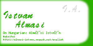istvan almasi business card